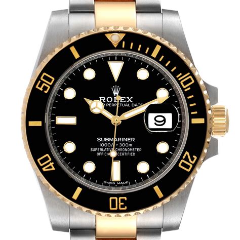 1996 black and gold rolex submariner|Rolex Submariner all gold price.